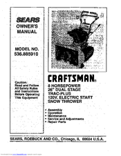 Craftsman 536.885910 Owner's Manual