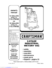 Craftsman 113.179100 Owner's Manual