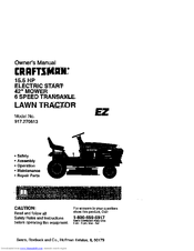 Craftsman EZ 917.270613 Owner's Manual