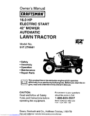 Craftsman 917.270681 Owner's Manual