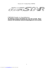 CompuSTAR CM3000 Manual To Installation