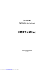 Gigabyte GA-8IKHXT User Manual