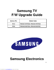 Samsung PN50A530S2FXZA Firmware Upgrade Manual
