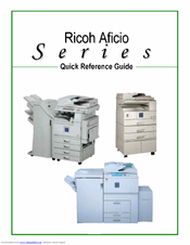 Ricoh Aficio SERIES Quick Reference Manual