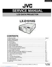 JVC LX-D1010G - Lcd Projector Service Manual