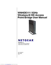 NETGEAR WNHDE111 User Manual