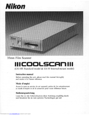 Nikon COOLSCAN LS-10E Instruction Manual