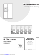 Frigidaire FGHS2634KQ - Gallery 26 cu. Ft. Refrigerator Service Data Sheet