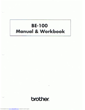 Brother BE-100 Workbook