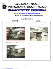 Brother BES-962 Maintenance Manual