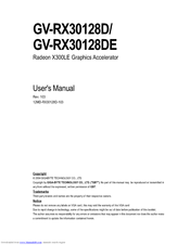 Gigabyte GV-RX30128DE User Manual