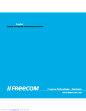 Freecom external hard drives Safety Safety Manual