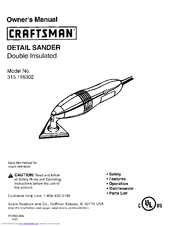 Craftsman 315.116302 Owner's Manual