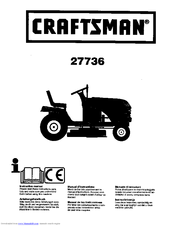 Craftsman 27736 Instruction Manual