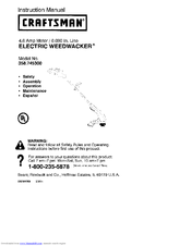 CRAFTSMAN WEEDWACKER 358.745300 Instruction Manual