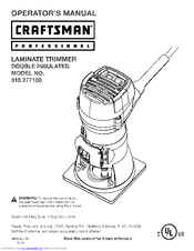 Craftsman 315.277150 Operator's Manual