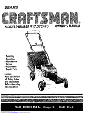 Craftsman 917.372470 Owner's Manual