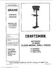 Craftsman 113.213843 Owner's Manual