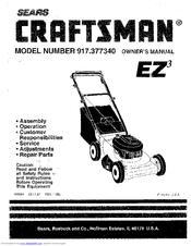 Sears Craftsman EZ3 917.377340 Owner's Manual