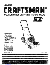Sears Craftsman EZ3 917.376210 Owner's Manual