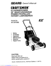 Craftsman EZ3 917.377292 Owner's Manual