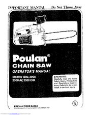 Poulan Pro 2300CVA Operator's Manual