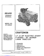 Sears Craftsman 917.254661 Owner's Manual