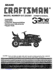 Sears Craftsman 917.252561 Owner's Manual