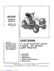 Craftsman 917.254244 Owner's Manual
