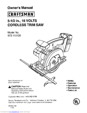 Craftsman 973.113120 Owner's Manual
