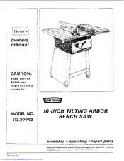 Sears Craftsman 113.29943 Owner's Manual