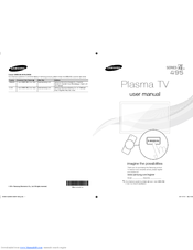 Samsung PN51D495A6D Quick Manual