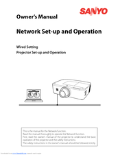 Sanyo PLC-XM100/L - 5000 Lumens Network Manual