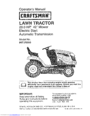 Craftsman 917.25355 Operator's Manual