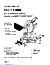 Craftsman 315.235360 Owner's Manual