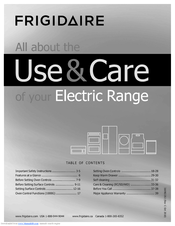 Frigidaire FGEF3056KF - Gallery Series Electric Range Use And Care Manual