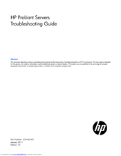 HP ProLiant 600 SERIES Troubleshooting Manual