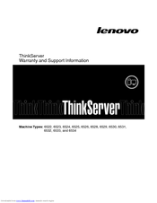 Lenovo ThinkServer 6526 Warranty And Support Information