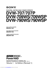 Sony DVW-707P, DVW-709WS Maintenance Manual