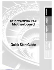 SOYO SY-K7VEMPRO V1.0 Quick Start Manual