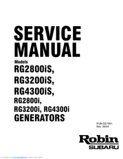 Robin America RG2800i Service Service Manual