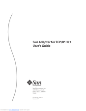 Sun Microsystems Sun Adapter forTCP/IPHL7 User Manual