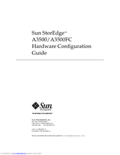 Sun Microsystems Sun StorEdge A3500 Configuration Manual