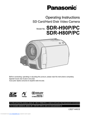 Panasonic SDR-H80PC Operating Instructions Manual