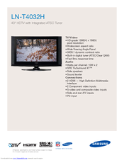 Samsung LNT4032HX Brochure