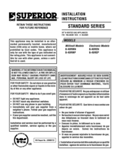 Superior B-40REP Installation Instructions Manual