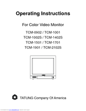 Tatung TCM-0902 Operating Instructions Manual