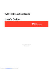 Texas Instruments TVP5158 User Manual