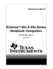 Texas Instruments Extensa 60x Series Maintenance Manual