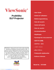 ViewSonic PRO8450W VS13646 User Manual